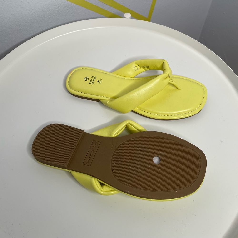 Call it Spring Yellow Flip flops - Picture 3 of 4